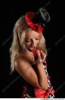 CHRISTY STANDING POSE WITH APPLE